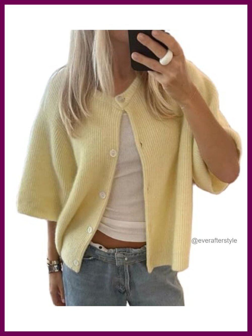 Women Ribbed Knit Crop Cardigan Short Sleeve Button Down Y2K Open Front